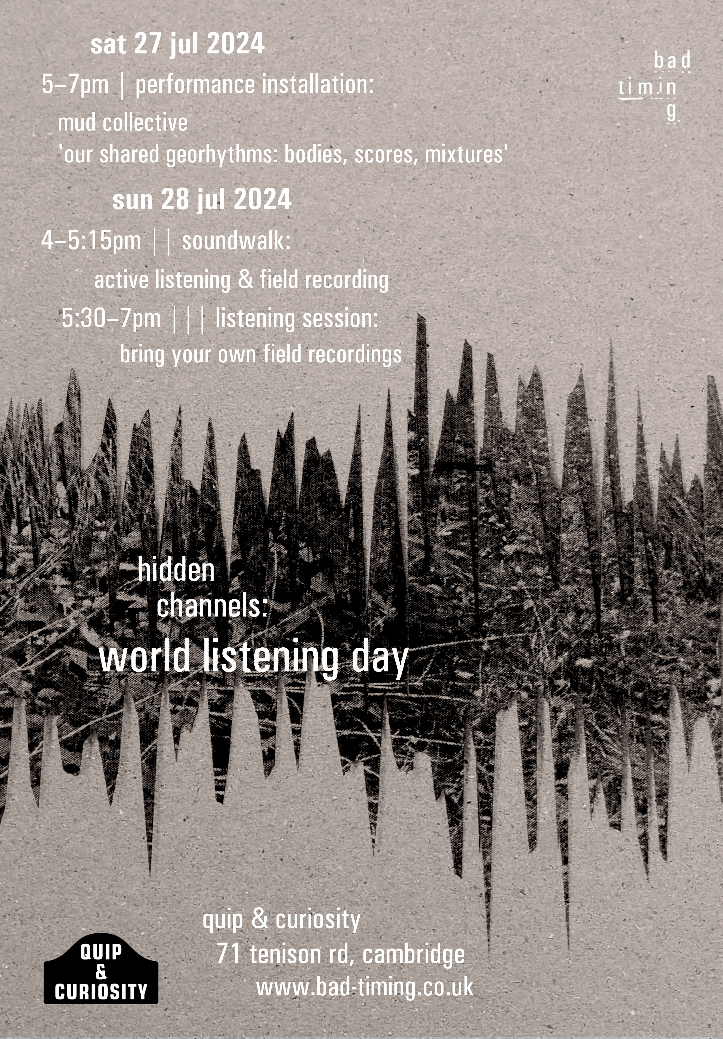 hidden channels World Listening Day 2024 at Quip & Curiosity